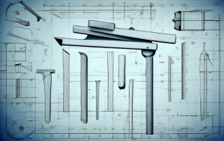 Various carpentry tools like a hammer