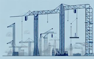 A towering crane with its intricate controls and mechanisms