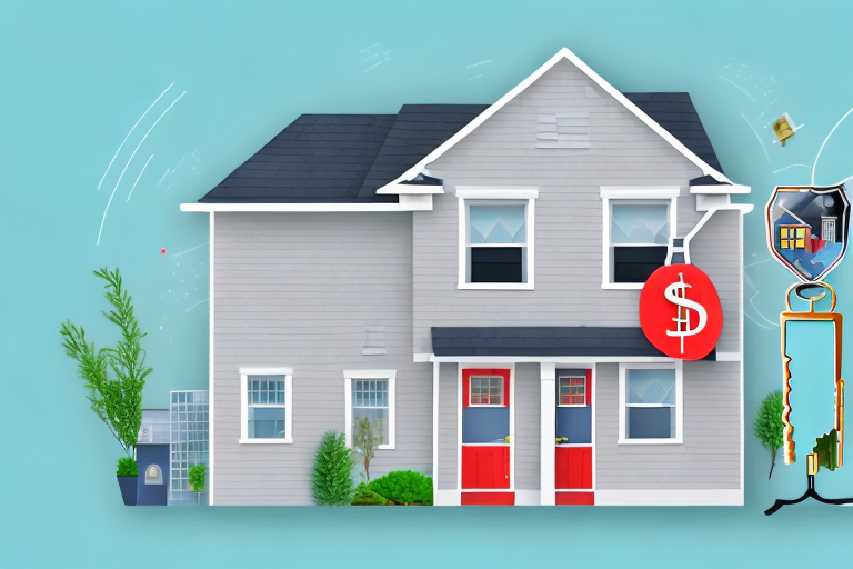 A multi-family house with a 'for sale' sign in the front