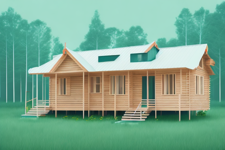Several different styles of wooden prefab houses