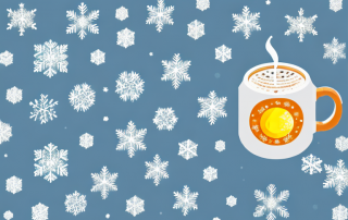 A contrasting scene where one half is filled with elements of warmth such as the sun