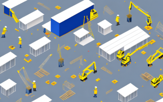 A construction site setup