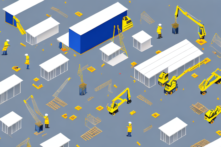 A construction site setup