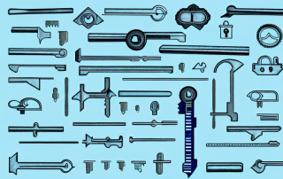 Various locksmith tools such as keys