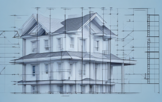 A single-family house under construction