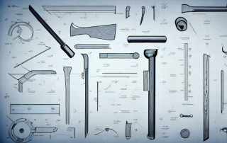 Various carpentry tools like a hammer