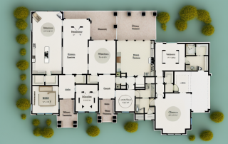 An ideal floor plan for a single-family home