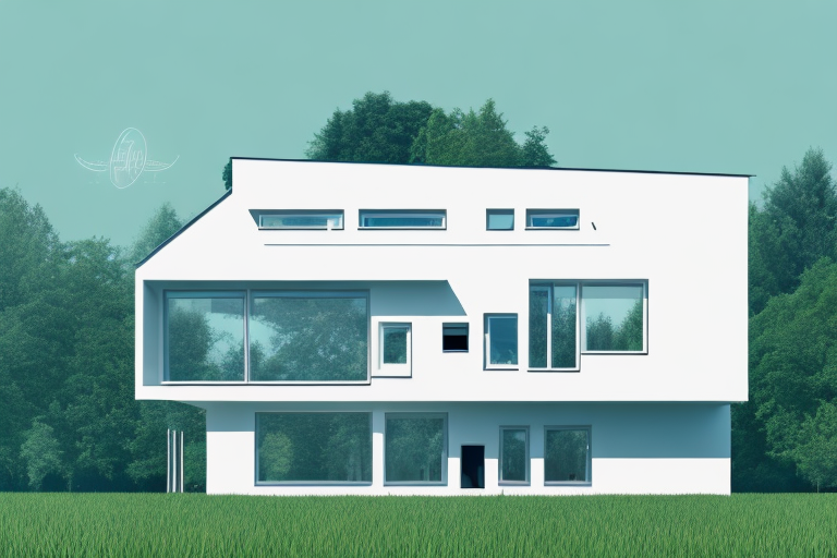 A modern house in bavaria with a visible