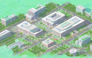 Various public facilities such as a park