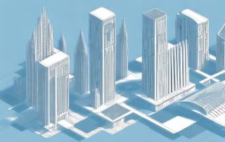 Various architectural styles including classical