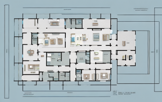 A detailed architectural blueprint of a house