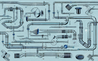 Various plumbing tools such as wrenches