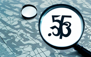A magnifying glass examining the number 58