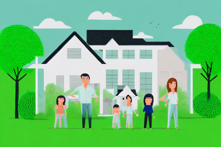 A newly constructed three-family house