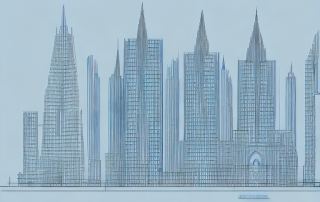 An architectural blueprint with a variety of high-quality