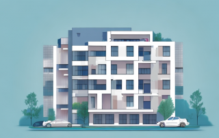 A commercial building transforming into a residential apartment