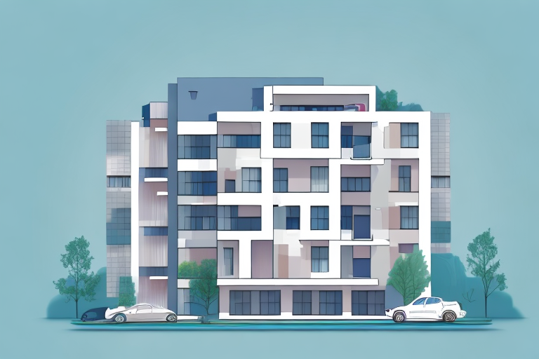 A commercial building transforming into a residential apartment