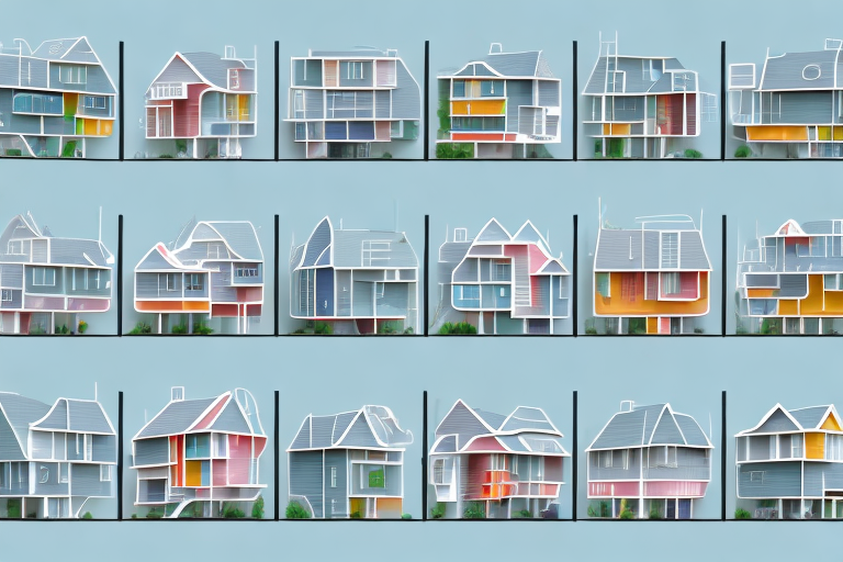 A variety of different styled prefab houses
