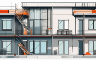 A modern house being renovated