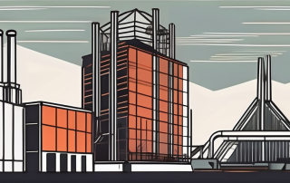 A modern heating system with a backdrop of north rhine-westphalia's notable landmarks