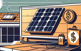 A solar panel system on a rooftop