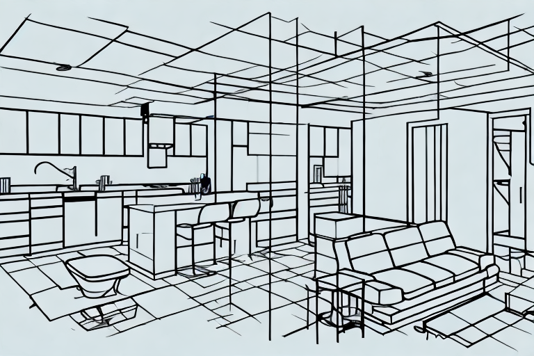 A house interior under construction