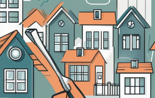 A variety of houses and buildings