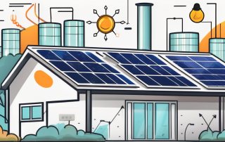 A solar panel installation on a roof