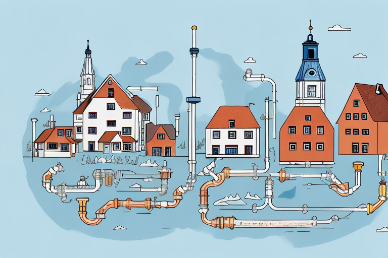 A german town with various buildings