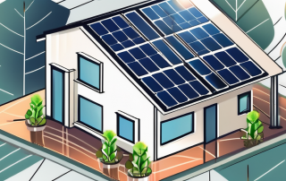 A residential house with solar panels installed on the roof