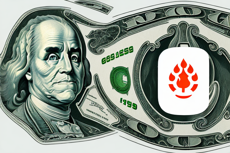 A modern gas heating system with a symbolic representation of financial aid or subsidy