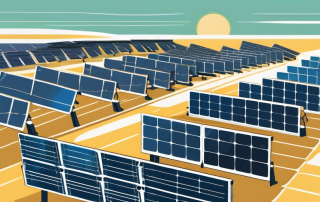 Various types of solar panels installed on rooftops