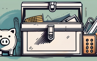 A toolbox with various financial tools like a calculator