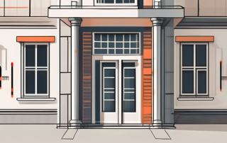 A residential building with visible heating pipes