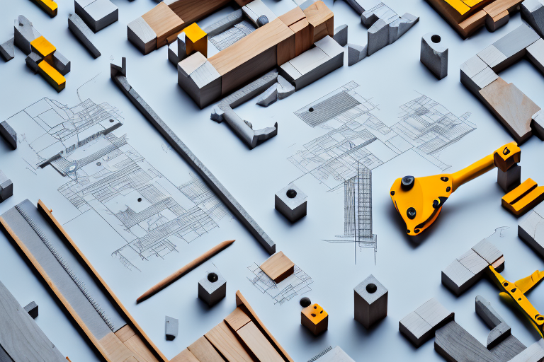 Various ytong building blocks being used in construction