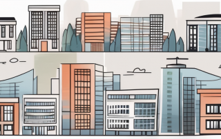 Several different types of buildings