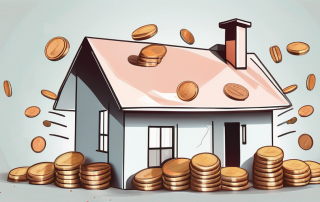 A piggy bank in the shape of a house