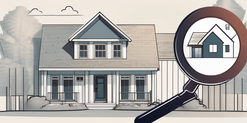 A newly constructed house with a 'for sale' sign in the front yard