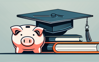 A stack of books next to a graduation cap
