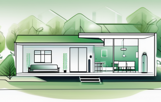 A modern house equipped with a hydrogen heating system