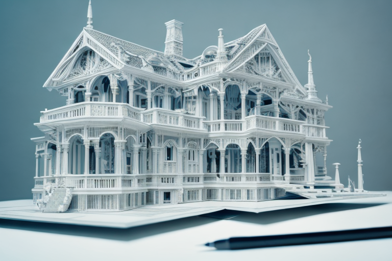 A detailed and intricate model house