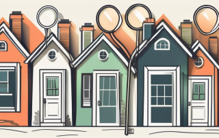 A variety of houses with price tags hanging from them