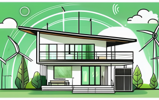 A modern home with visible energy-efficient air conditioning system installed