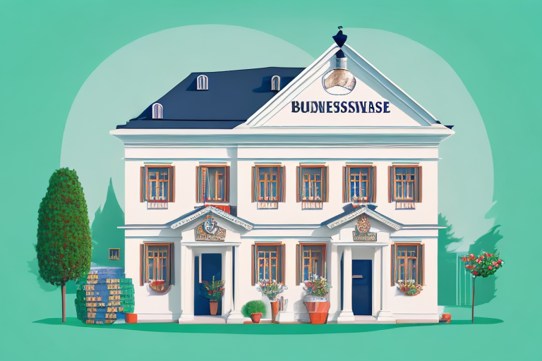 A beautiful traditional bavarian house with a sold sign in the front yard