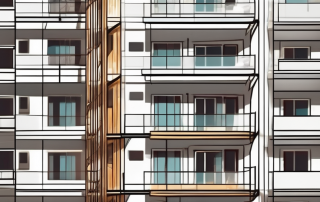 A multi-story apartment building under construction