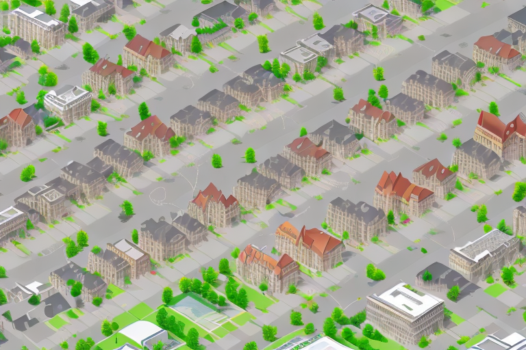 Various types of buildings