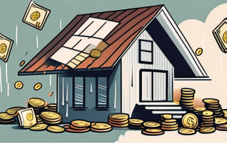 A house with a damaged roof