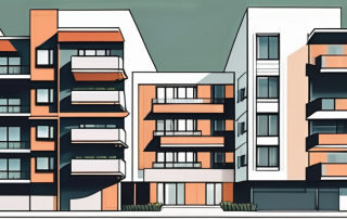 A multi-family house with four distinct apartments