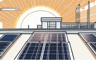 A solar panel installation on a house roof