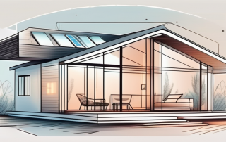 A modern house equipped with a fuel cell heating system